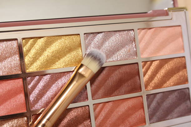 Warm Toned Shimmer Eyeshadow Palette Closeup